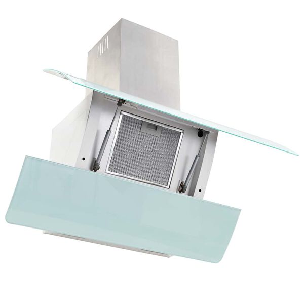 vidaXL Cappa Aspirante a Muro Acciaio Inox 756 m&sup3;/h 90 cm Bianca
