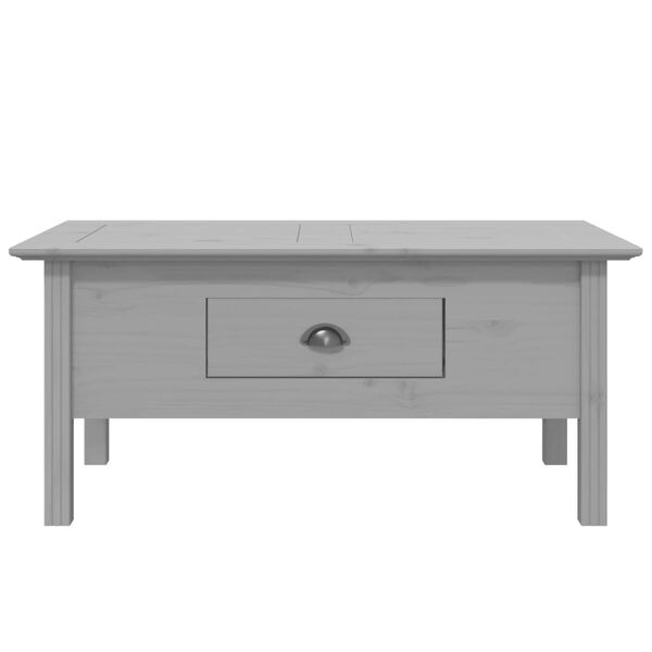 vidaXL Tavolino da Salotto BODO 100x55x46cm Legno Massello Pino Grigio
