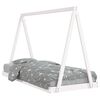 vidaXL Giroletto per Bambini Bianco 90x200cm in Legno Massello di Pino