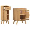 vidaXL Set di mobili per il bagno 2 pcs Marrone Legno massello di pino