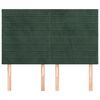 vidaXL Testiera Verde Scuro 144x5x118/128 cm Velluto