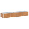 vidaXL Letto rialzato da giardino Marrone Chiaro 320 x 80 x 45 cm