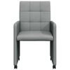 vidaXL Sedie da Pranzo con Ruote 2 pcs Grigio chiaro 58 x 65 x 94 cm