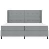 vidaXL Letto a molle con materasso Grigio chiaro 200 x 200 cm Tessuto