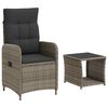 vidaXL Set Lounge da Giardino 2 pz Grigio e Grigio Scuro
