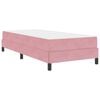 vidaXL Letto a molle con materasso Rosa 90 x 190 cm Tessuto