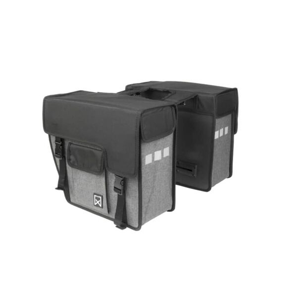 Willex Borse Laterali da Bicicletta 333 L Nero e Grigio Sbiadito 10713