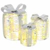 vidaXL Decorazione Scatola Regalo 3 pz Bianco caldo 20 x 20 x 20 cm