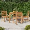 vidaXL Set da Pranzo per Giardino 5 pz in Legno Massello di Teak