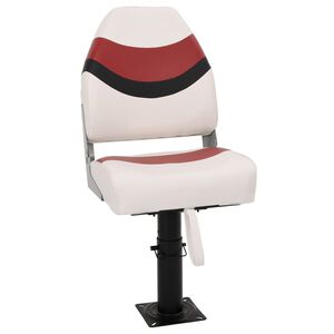 vidaXL Sedile per Barca con Supporto Altezza Regolabile Girevole 360&deg;