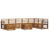 vidaXL Set di divani da esterno 9 pz Naturale