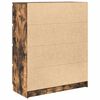 vidaXL Credenza Rovere Fumo 80x35x99 cm in Legno Multistrato