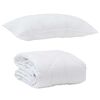 vidaXL Duvet Estivo con cuscino 2 pcs Bianco Microfibra
