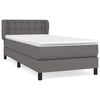 vidaXL Giroletto a Molle con Materasso Grigio 90x190 cm in Similpelle