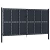 vidaXL Cancello da Giardino in Acciaio 400x175 cm Antracite
