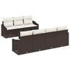 vidaXL Set di divani con cuscino 8 pcs Marrone e Crema polyrattan