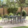vidaXL Set da Pranzo per Giardino 9 pcs Antracite