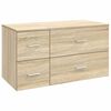 vidaXL Set di mobili per il bagno 2 pz Rovere Sonoma