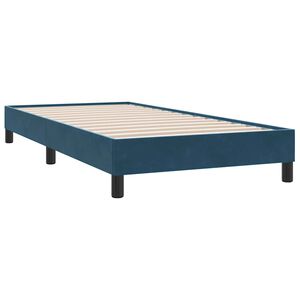 vidaXL Giroletto senza Materasso Blu Scuro 100x220 cm in Velluto