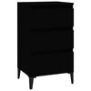 vidaXL Comodino Nero 40x35x70 cm in Legno Multistrato
