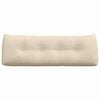 vidaXL Cuscino per Schiena Crema 140 x 24 x 50 cm Tessuto