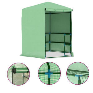 vidaXL Serra con Ripiani in Acciaio 227x223 cm