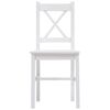 vidaXL Set da Pranzo 11 pz in Legno di Pino Bianco