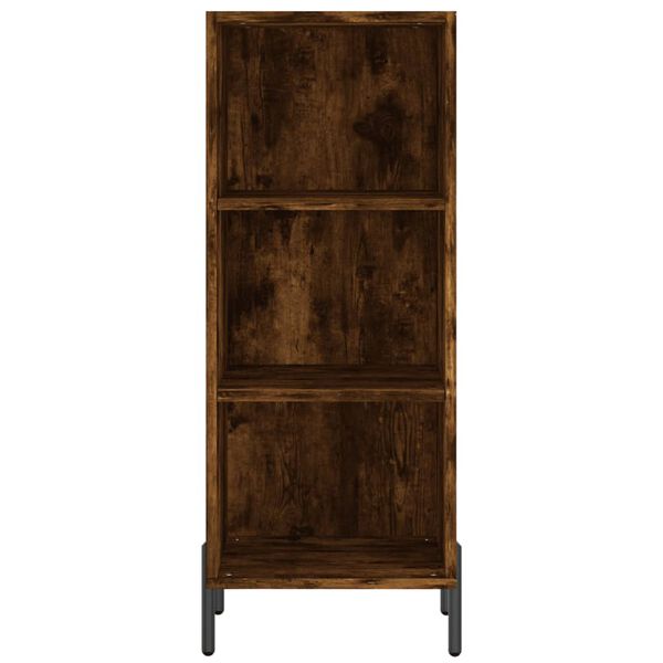 vidaXL Credenza Rovere Fumo 34,5x32,5x90 cm in Legno Multistrato