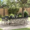 vidaXL Set da Pranzo per Giardino 9 pcs Grigio chiaro polyrattan