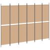 vidaXL Divisore per Stanza a 6 Pannelli Beige 300 x 220 cm Tessuto