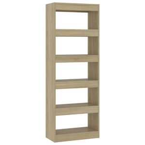 vidaXL Libreria/Divisorio Rovere Sonoma 60x30x166 cm in Truciolato