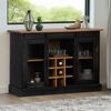 vidaXL Credenza HALDEN 2 Ante Scorrevoli 112x40x80 cm Legno Massello