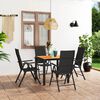 vidaXL Set da Pranzo da Giardino 5 pz Nero e Marrone