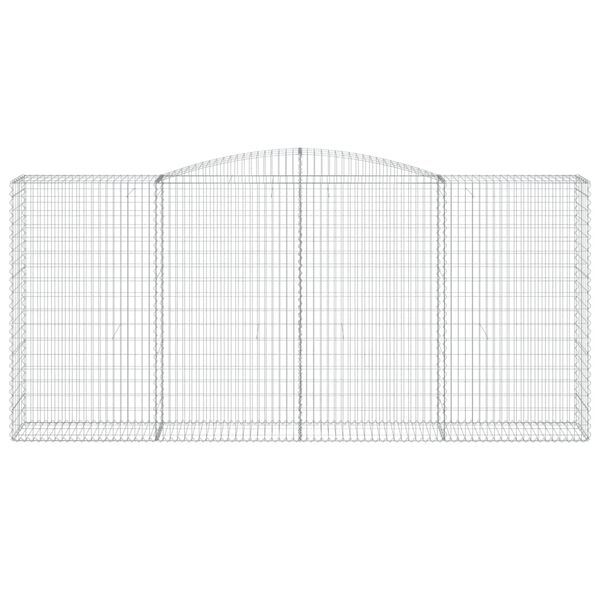 vidaXL Cesti Gabbioni ad Arco 9 pz 400x50x180/200 cm Ferro Zincato