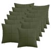 vidaXL Federa 12 pcs ALMELO Verde 45 x 45 cm corduroy