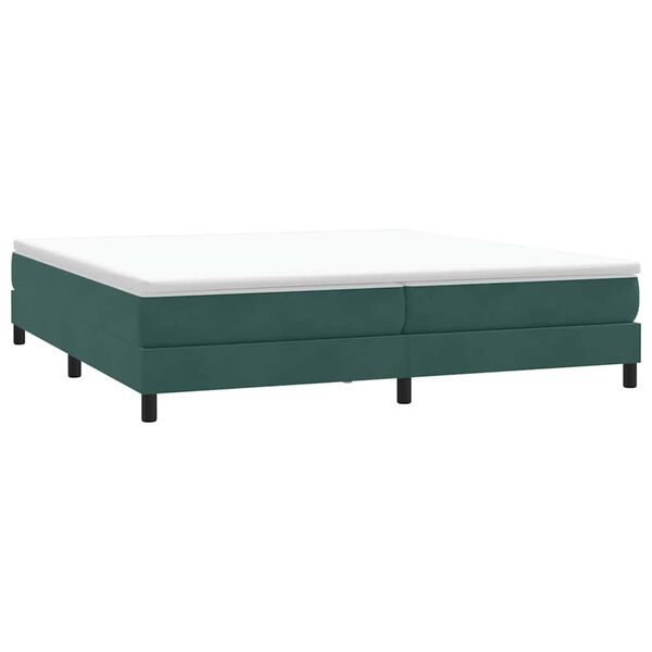 vidaXL Letto a Molle senza Materasso Verde Scuro 200x210 cm Velluto