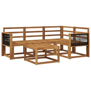 vidaXL Set di divani da esterno 5 pcs Naturale