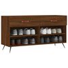 vidaXL Panca Porta Scarpe Rovere Marrone 102x35x55cm Legno Multistrato