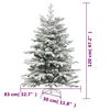 vidaXL Albero Natale Artificiale Incernierato con Neve Fioccata 120 cm