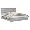 vidaXL Letto con Contenitore con cassetto Grigio Sonoma 200 x 200 cm