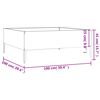 vidaXL Fioriera Rialzata da Giardino 100x100x41 cm in Acciaio Corten