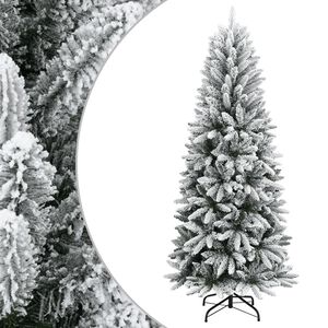 vidaXL Albero di Natale Artificiale con Neve Floccata 120 cm PVC e PE