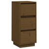 vidaXL Credenza Marrone Ambra 32x34x75 cm in Legno Massello di Pino