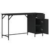 vidaXL Scrivania da Computer Nera 131x48x75 cm in Legno Multistrato