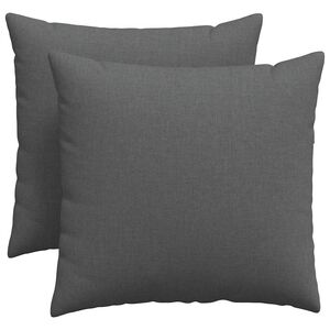 vidaXL Cuscini da Divano 2 pcs Grigio scuro 50 x 50 cm Tessuto