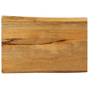 vidaXL Piano Tavolo 50x40x2,5 cm Bordi Vivi in Legno Massello di Mango