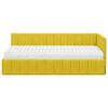 vidaXL Struttura Letto Angolare con Materasso 2 pcs Giallo Velluto