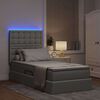 vidaXL Letto con contenitore e LED con led Grigio chiaro 100 x 200 cm