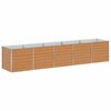 vidaXL Letto rialzato da giardino Marrone Chiaro 400 x 80 x 77 cm