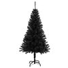 vidaXL Albero di Natale con 150 LED con supporto Nero 120 cm PVC